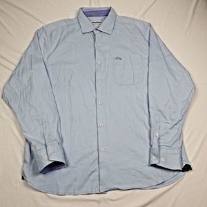 Tommy Bahama Shirt Adult Large Men's Casual Blue Color Button Up Long Sleeve